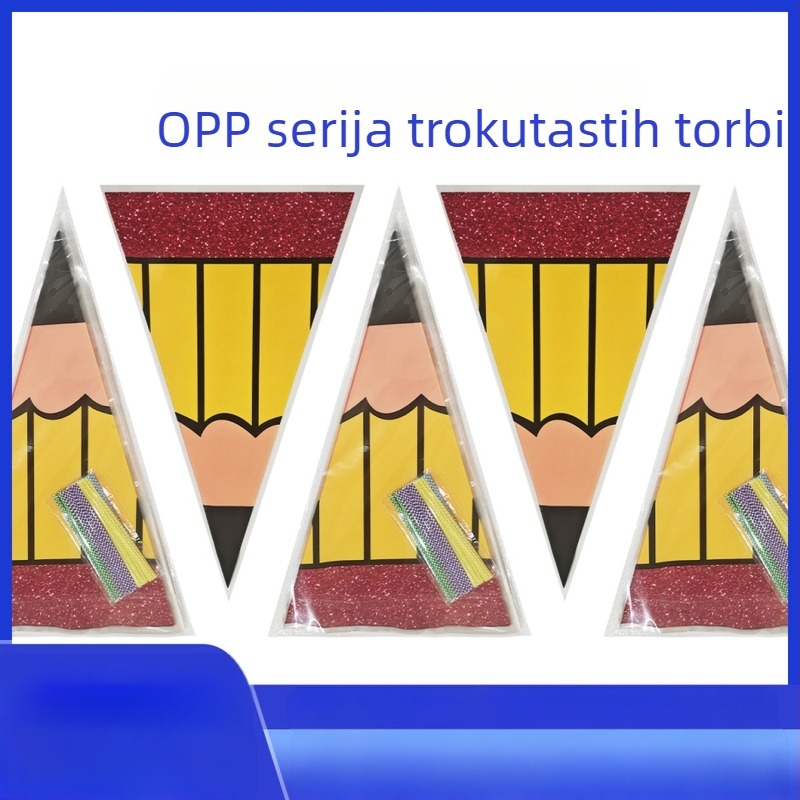 OPP prozirna konična vrećica za opće pakiranje hrane, trokutasti dizajn za olovke, dnevni kapacitet 200000 komada, Hongran trading
