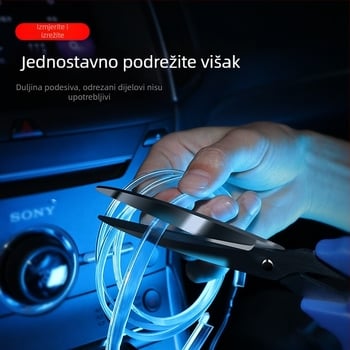 EL bočna LED traka za unutarnje osvjetljenje automobila – ambijentalno osvjetljenje, 12V/5V