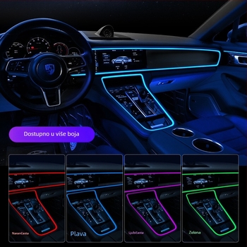 EL bočna LED traka za unutarnje osvjetljenje automobila – ambijentalno osvjetljenje, 12V/5V