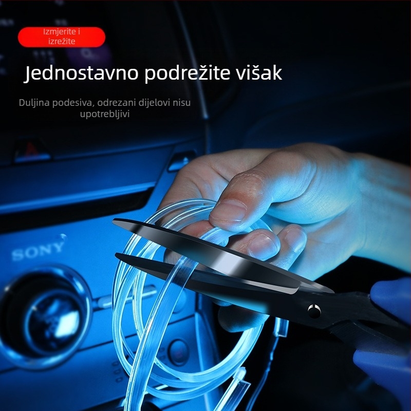 EL bočna LED traka za unutarnje osvjetljenje automobila – ambijentalno osvjetljenje, 12V/5V