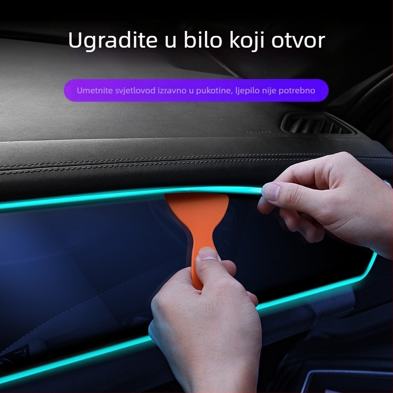 EL bočna LED traka za unutarnje osvjetljenje automobila – ambijentalno osvjetljenje, 12V/5V
