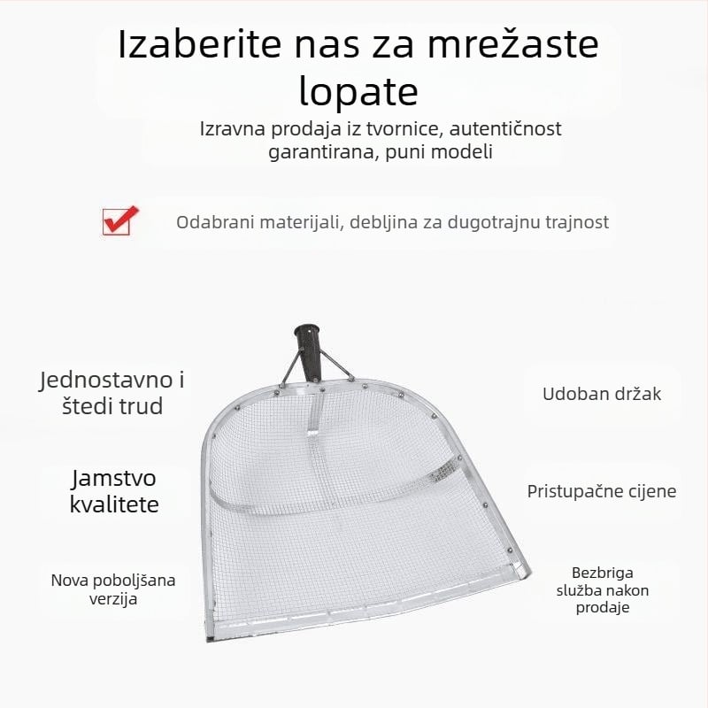 Galvanizirano željezno sito za žitarice s velikim otvorima i debelom mrežom, za kukuricu, kikiriki i kestene, prilagodljivo