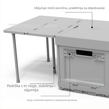 Sklopiva kutija za skladištenje za kampiranje, prenosivi auto-organizator, PP plastična kutija 10–20 L