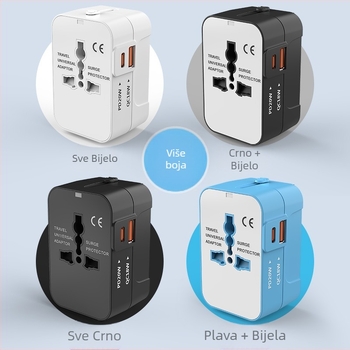 FIO putni adapter – PD20W brzo punjenje, univerzalni pretvarač utikača, globalna upotreba