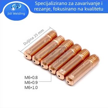 15AK vodljiva mlaznica, set od 40 komada, europskog stila ručne zavarivačke dodatke, uvođenje žice 0.8/0.9/1.0