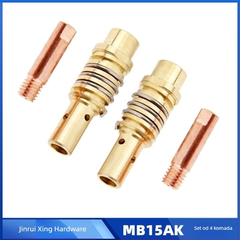 Bakrena vodljiva zaštitna kapica mlaznice za MIG/MAG pištolj MB14AK/MB15AK - set od 4 komada, duljina 42 mm
