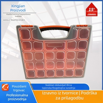 Prijenosna kutija za alate, PP okvir, stil kutije za dijelove, nosivost 2,5 kg, plastična kutija za alat