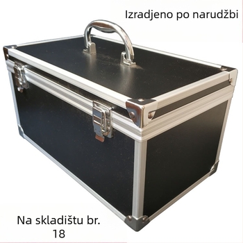 Kutija za alate od aluminijske legure, prijenosna kutija za skladište, 3 mm gustoće ploča, ABS površina, nosivost 5 kg