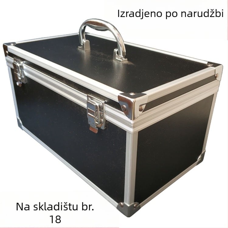 Kutija za alate od aluminijske legure, prijenosna kutija za skladište, 3 mm gustoće ploča, ABS površina, nosivost 5 kg