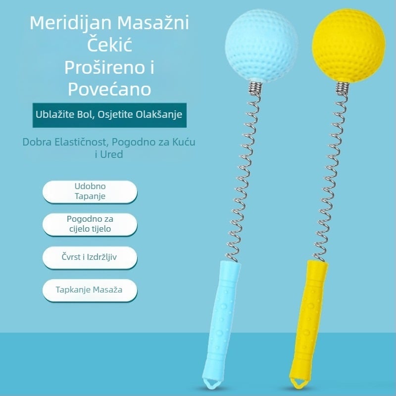 Golf masažni čekić, silikonski opružni masažer, višenamjenski čekić za leđa i meridijane, fitness čekić — Louchuan, 2002