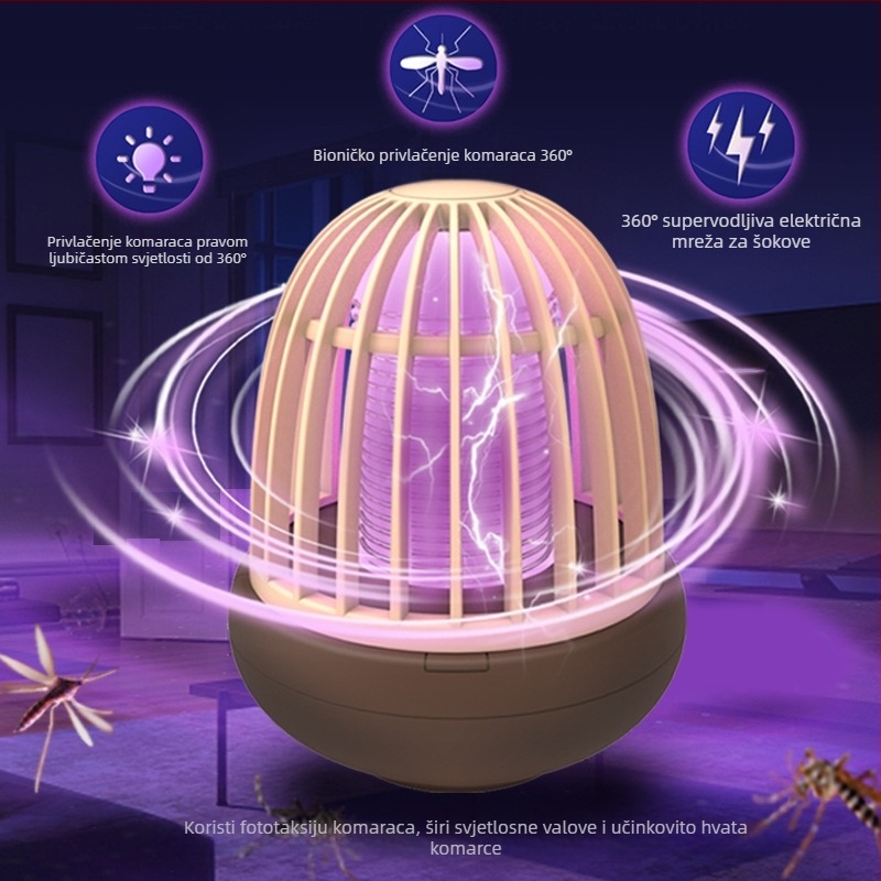 Lampa za ubijanje komaraca s LED, USB punjiva, za vanjsku upotrebu, hvatanje komaraca svjetlosnim valom, za 51–100 m², predstavljena 2022.