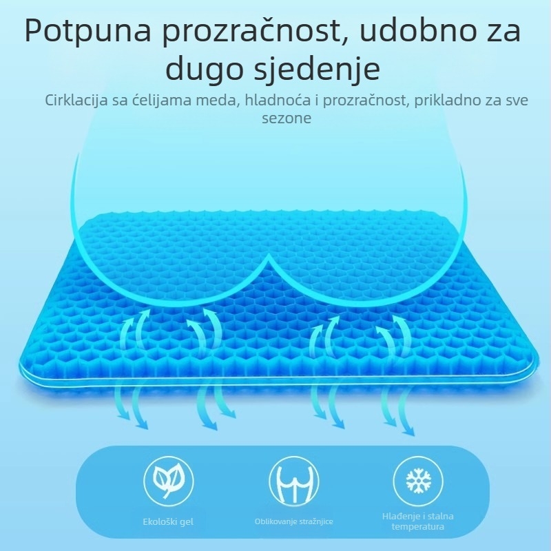 Manzi gel jastuk za sjedalo — silikonska punjenja, moderni minimalistički stil, za ured