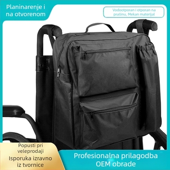 Torba za odlaganje invalidskih kolica, vodootporna, prenosna, viseća, velika zapremina, višenamjenska