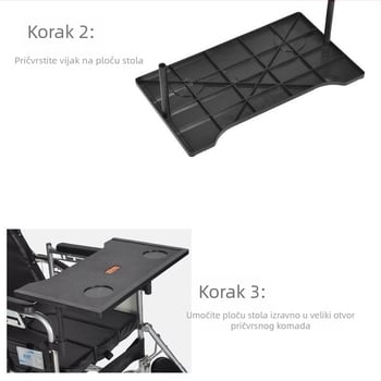 Yubang ABS plastična daska za stolnu prehranu za kolica — za paralizirane pacijente i starije (set od 15)
