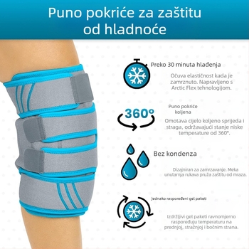 Gel koljeno štitnik za toplu i hladnu kompresiju, materijal: najlon/neopren, težina 690 g