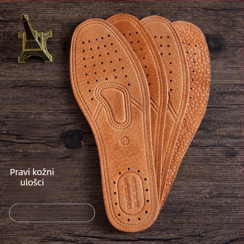 Puna uloška od prave kože za tenisice i cipele – upija znoj, neutralizira miris, prozračna; unisex; pogodna za tenisice, kožne cipele, čizme, casual i radnu obuću; proljeće-ljeto-jesen