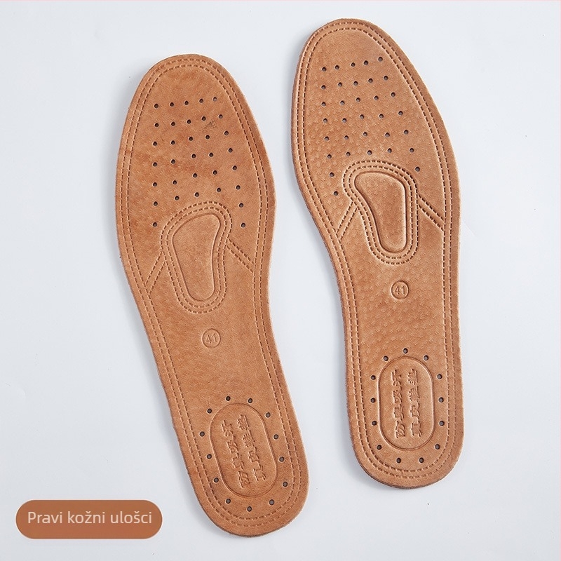 Puna uloška od prave kože za tenisice i cipele – upija znoj, neutralizira miris, prozračna; unisex; pogodna za tenisice, kožne cipele, čizme, casual i radnu obuću; proljeće-ljeto-jesen