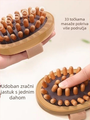 Meridijanska masažna četka s jastučićem zraka, masaža glave po meridijanu, cijelo tijelo masaža za olakšanje umora, 90 g