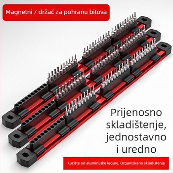 Aluminijska traka za pohranu bitova s ručkom u obliku cvijeta i držačem za bitove