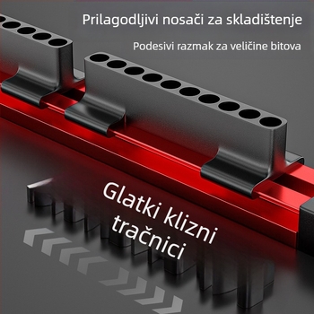 Aluminijska traka za pohranu bitova s ručkom u obliku cvijeta i držačem za bitove