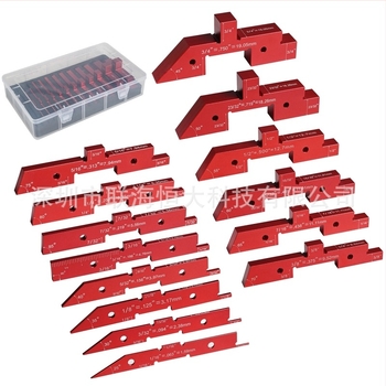 Skup mjerača kuta i visine za strojnu pilu – 7–14 dijelova, s digitalnim zaslonom, visoka preciznost