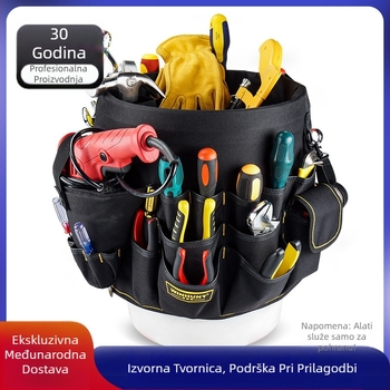 Torba-kofa za alate WH006 — sveobuhvatni komplet za električare i alate, Oxford platno, nosivost 10 kg.
