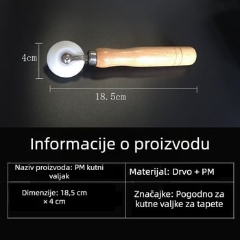 PM unutarnji kutni pritisni valjak za tapete – okrugli, višestruka namjena