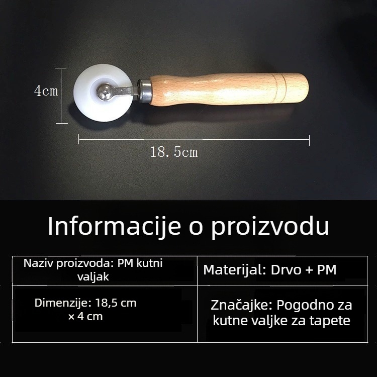 PM unutarnji kutni pritisni valjak za tapete – okrugli, višestruka namjena