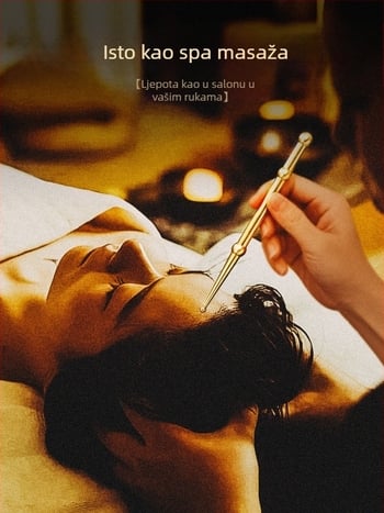 Mesingasta dugačka akupunkturna štapić za masažu stopala – alat za akupresuru s kartom meridijana i zaštitnim poklopcem