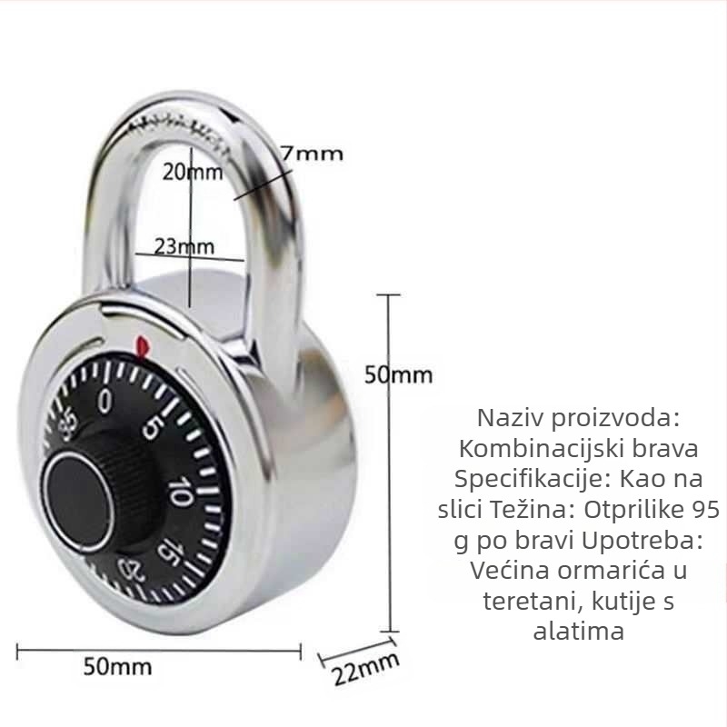 Lakat s lozinkom za ormariće u teretani i domu, retro dizajn s kombinacijom; Tip: Lakat s lozinkom; Materijal: Drugo; Marka: Drugo