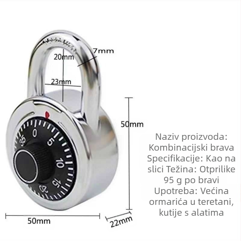 Lakat s lozinkom za ormariće u teretani i domu, retro dizajn s kombinacijom; Tip: Lakat s lozinkom; Materijal: Drugo; Marka: Drugo