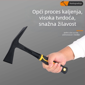 Višenamjenski krampač s jednoplošnim dizajnom — šiljata i plosna oštrica, funkcija čekića za vanjsku upotrebu u vrtu i na farmi