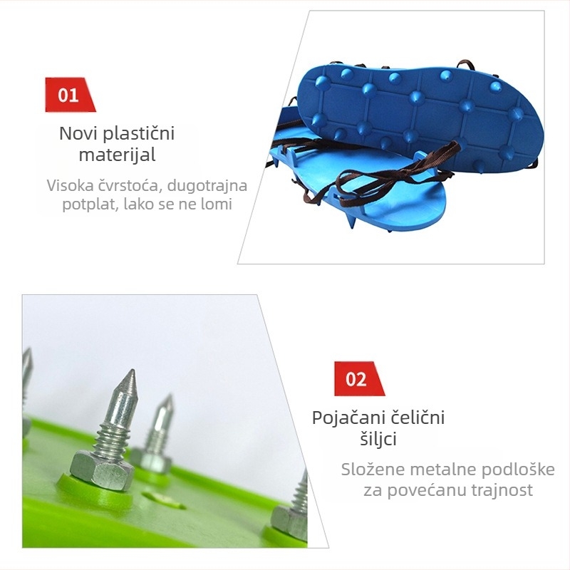 Cipele s bodljama za postavljanje podova – protuklizne cipele za rad na samo nivelirajućim podovima i podrška u uklanjanju pjene