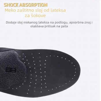 Ortopedska uložak — koža, visoka potpora luka za ploske noge, prozračna i upija vlagu, unisex za odrasle