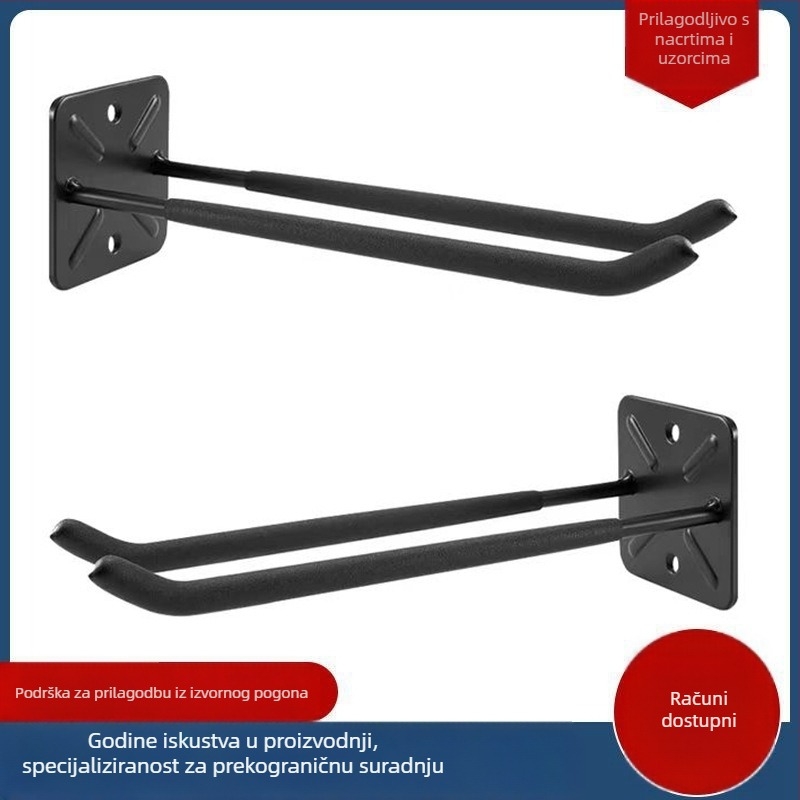 Zidni dvostruki kuka, od željeza, Yuqianda hardware, model Yqd-1302, za vrt i skladište, moderni minimalistički stil.