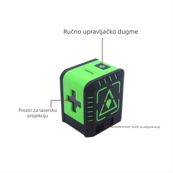 Rotacijski laserski niveller, 2-linijski, automatsko niveliranje, visoka preciznost ±0,2 mm/m, domet 20 m