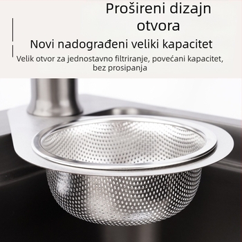 Sito za sudoper u obliku labuda, čvrst plastika, odvajanje otpada, pranje povrća, suho i mokro odvodnjavanje