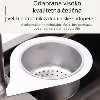 Sito za sudoper u obliku labuda, čvrst plastika, odvajanje otpada, pranje povrća, suho i mokro odvodnjavanje