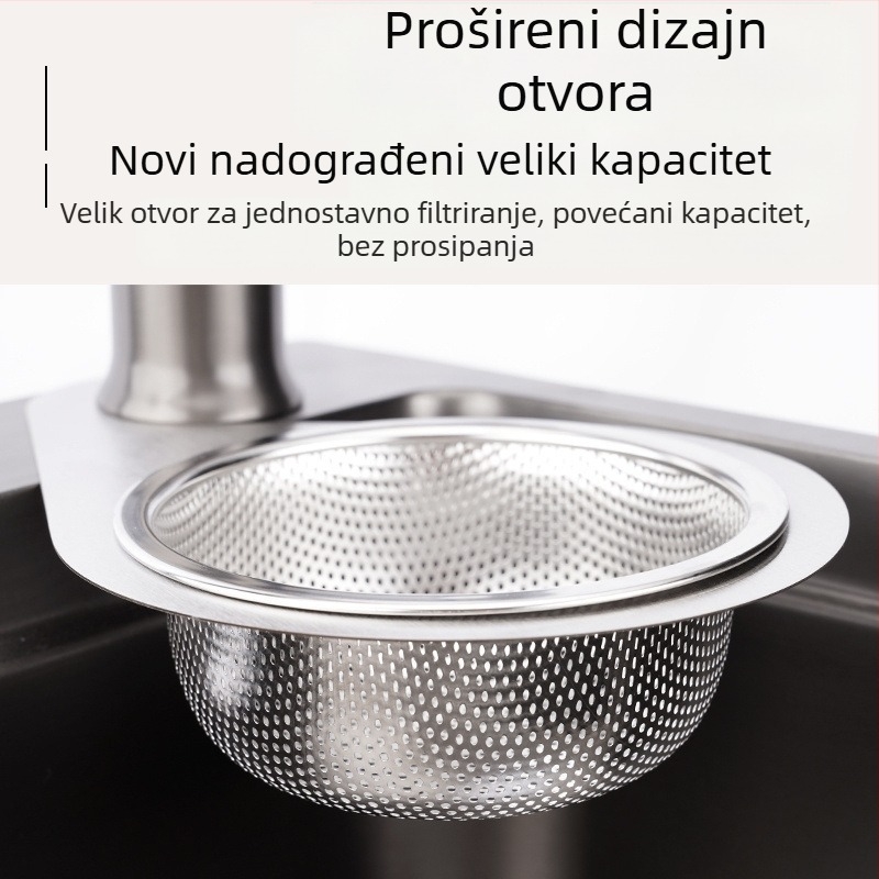 Sito za sudoper u obliku labuda, čvrst plastika, odvajanje otpada, pranje povrća, suho i mokro odvodnjavanje