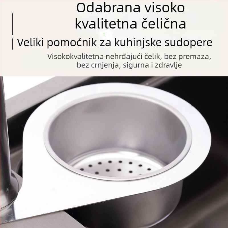 Sito za sudoper u obliku labuda, čvrst plastika, odvajanje otpada, pranje povrća, suho i mokro odvodnjavanje