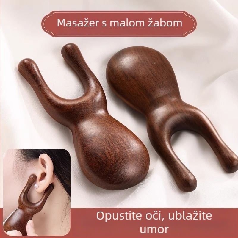 Drveni alat za masažu lica za nosni most i oči – čišćenje meridijana, struganje akupunkturnih točaka, dizanje; stil: korejska verzija; izrada: 6141735