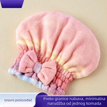 Kapa za sušenje kose od koralnog flisa, 150D vlakna, šest vlaknastog tkanja, težina ispod 30 g