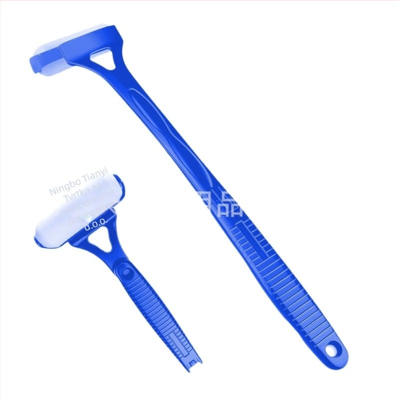 Aplikator za leđa za kreme, losione i kremu za sunčanje, s dugom sklopivom drškom i sunđerastim valjkom | Materijal: ABS plastika + sunđerasti valjak