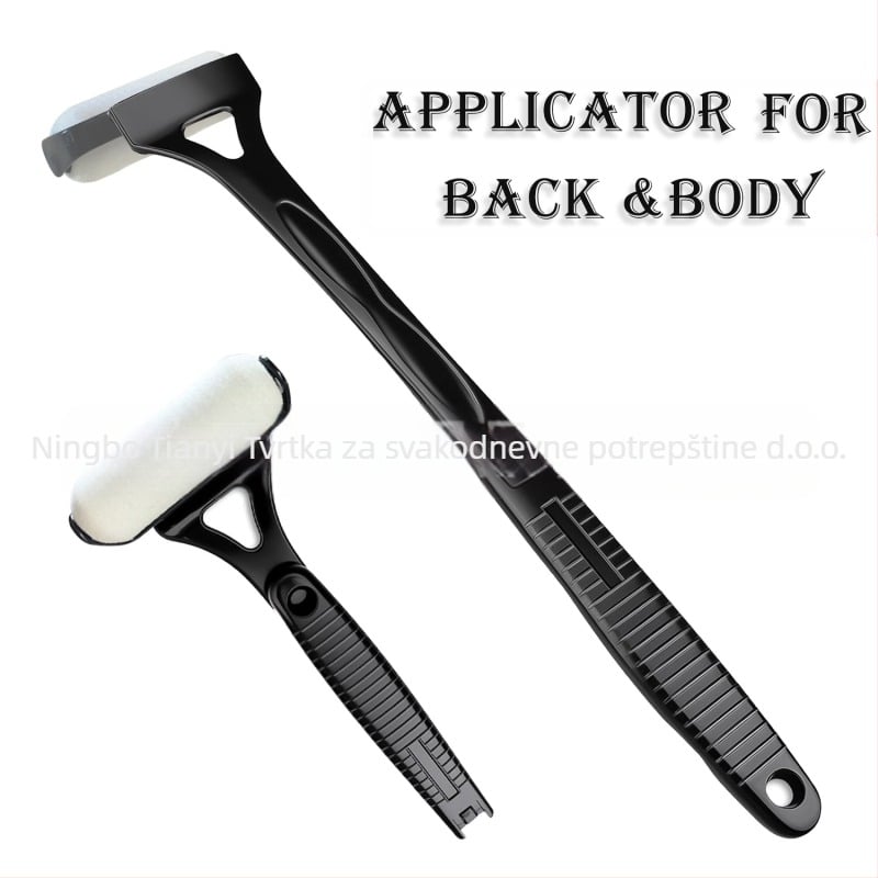 Aplikator za leđa za kreme, losione i kremu za sunčanje, s dugom sklopivom drškom i sunđerastim valjkom | Materijal: ABS plastika + sunđerasti valjak