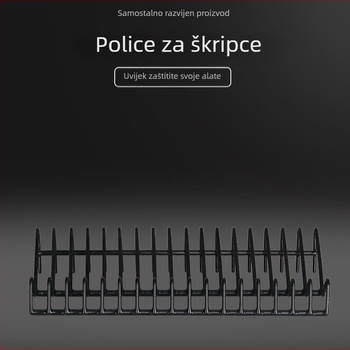 Stolni stalak za alat od kovanog željeza, bez bušenja, 15 odjeljaka za skladištenje