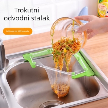 Trokutasti kuhinjski filter za sudoper s visećim odvodnim stalkom, ABS materijal, korejskog stila, licencirana privatna oznaka, tiskano logo