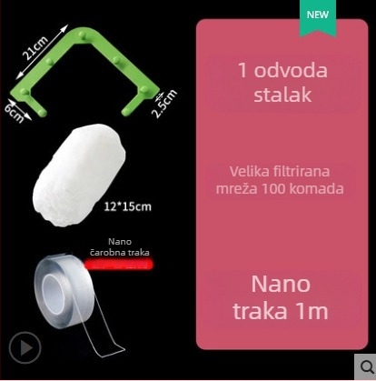 Trokutasti kuhinjski filter za sudoper s visećim odvodnim stalkom, ABS materijal, korejskog stila, licencirana privatna oznaka, tiskano logo