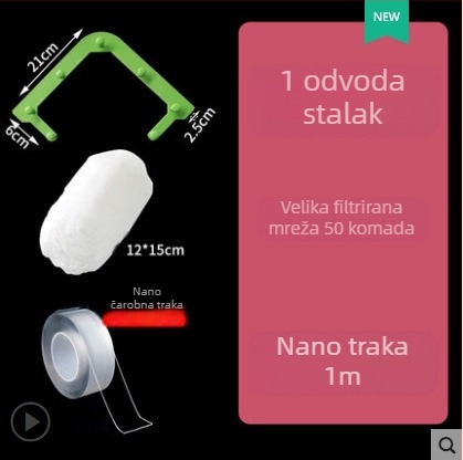 Trokutasti kuhinjski filter za sudoper s visećim odvodnim stalkom, ABS materijal, korejskog stila, licencirana privatna oznaka, tiskano logo