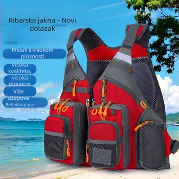 Hengtu 960 Plivački prsluk za vanjske vodene sportove, radna odjeća, s više džepova, brzo sušenje