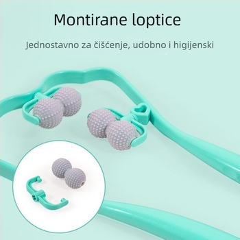 Ručni masažer vrata i leđa sa 6 plastičnih vakuum čašica